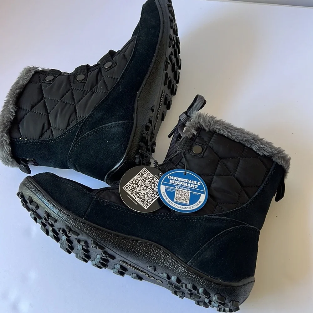 Columbia Minx Shorty Ommni Heat Boots Black Waterresistant 6.5 New in Box